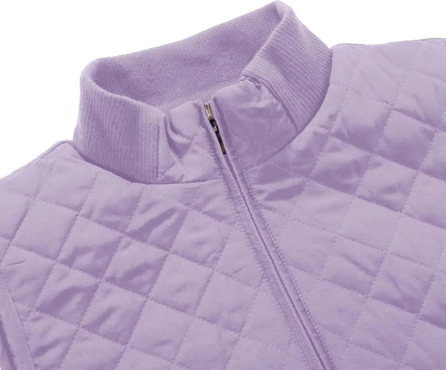Bienzoe Women Quilted Casual Vest: Lightweight Packable Sleeveless Jacket