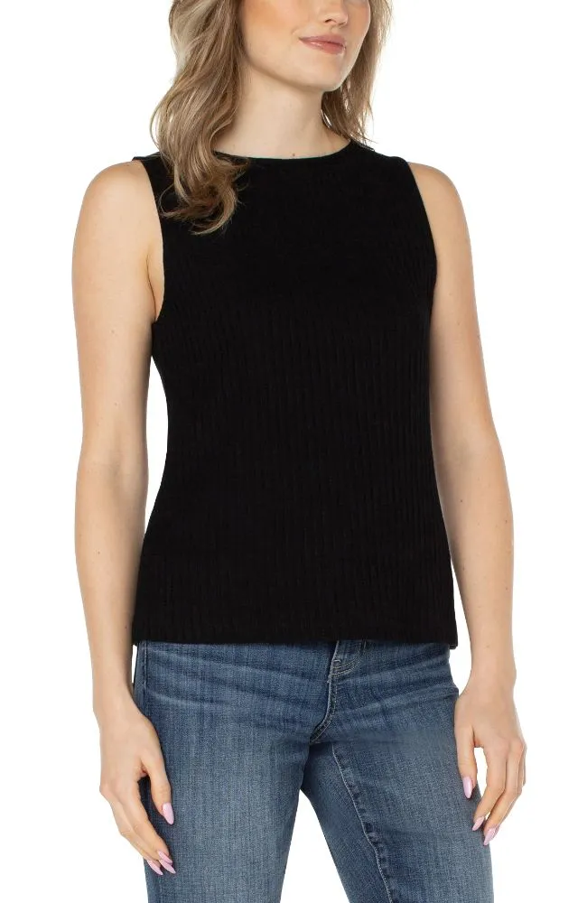 Boat Neck Rib Knit Top