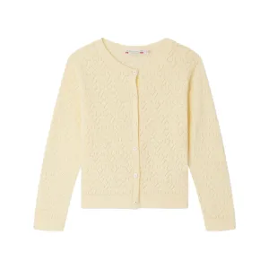 Bonpoint Cherry Open Knit Cotton Cardigan