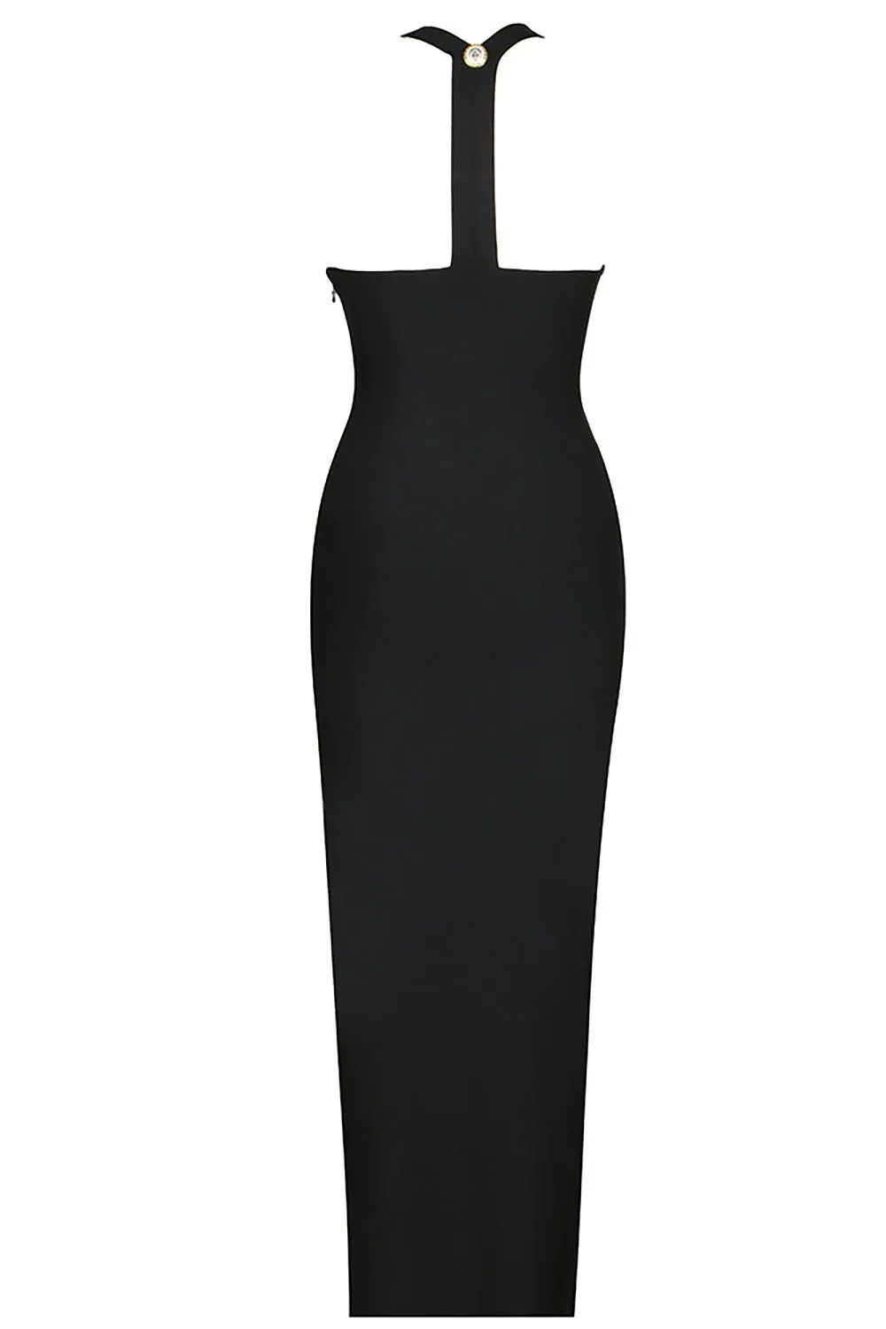 Buttons Straps Y Back Shape Bandage Dress