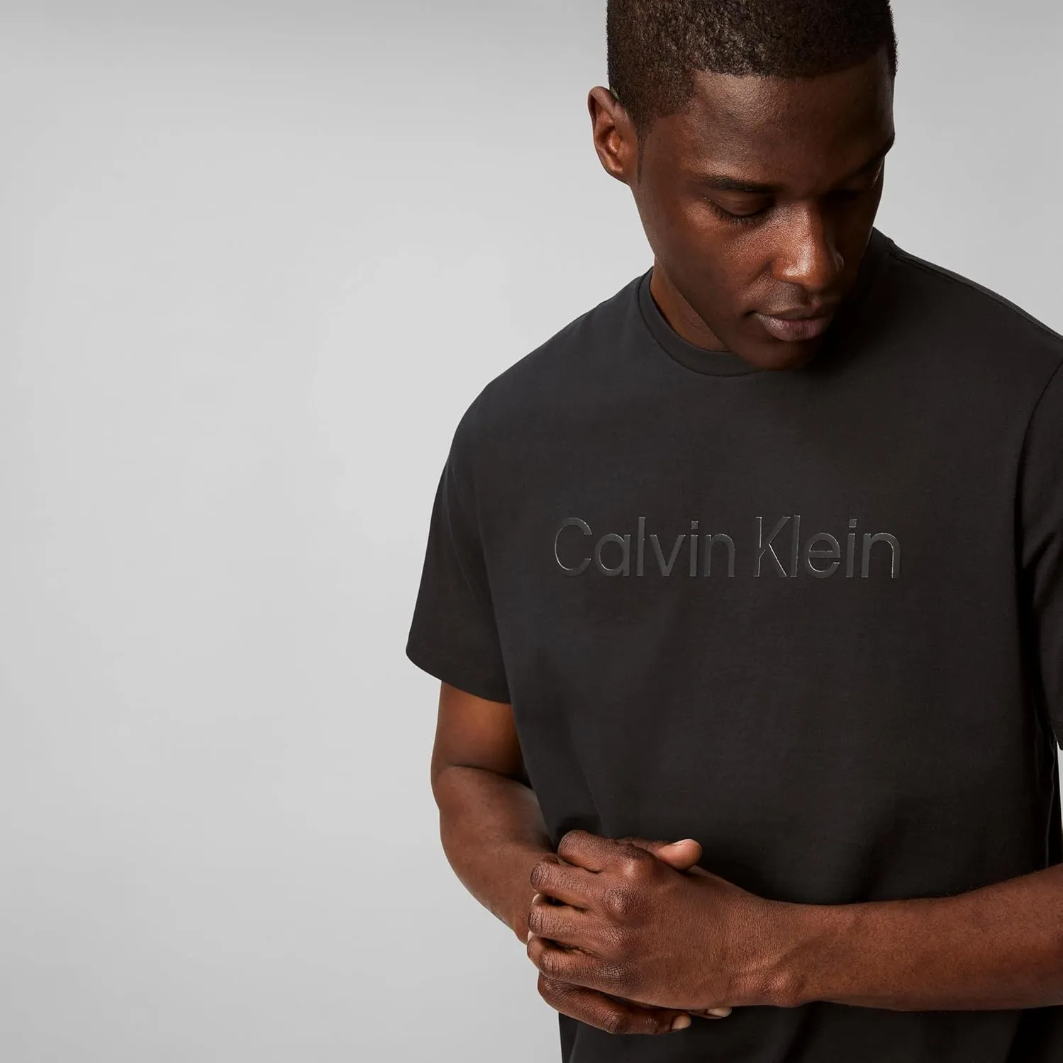 Calvin Klein Men's Relaxed Fit CK Logo Crewneck T-Shirt