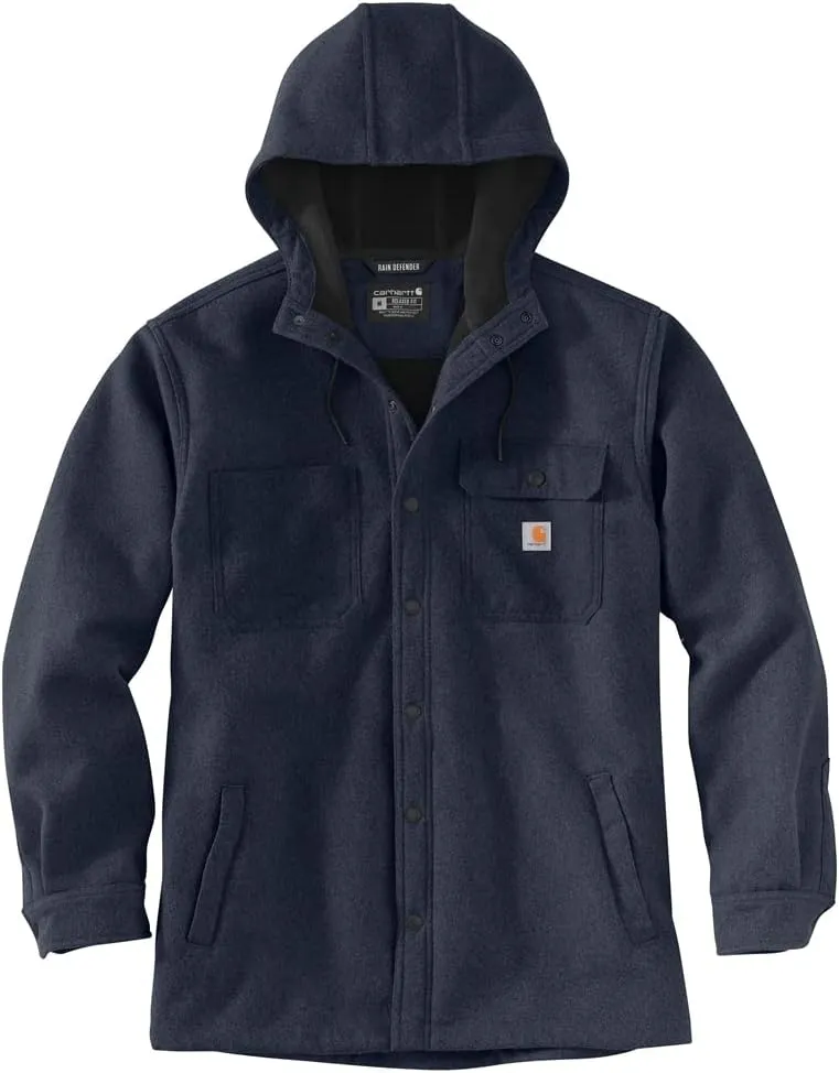 Carhartt Men's Rain Defender Relaxed Fit Heavyweight Hooded Shirt Jacket
