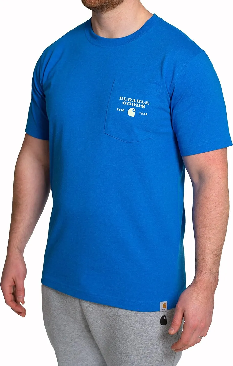 Carhartt Men's Relaxed Fit Heavyweight Short-Sleeve Pocket Logo Graphic T-Shirt