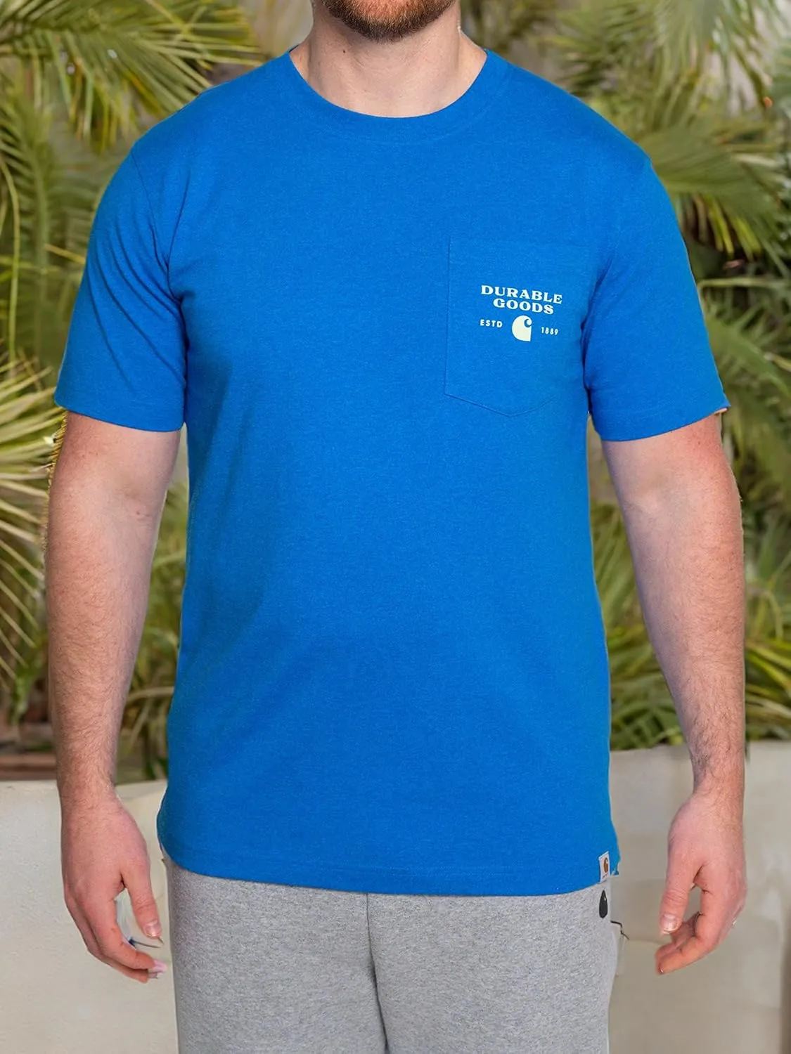 Carhartt Men's Relaxed Fit Heavyweight Short-Sleeve Pocket Logo Graphic T-Shirt