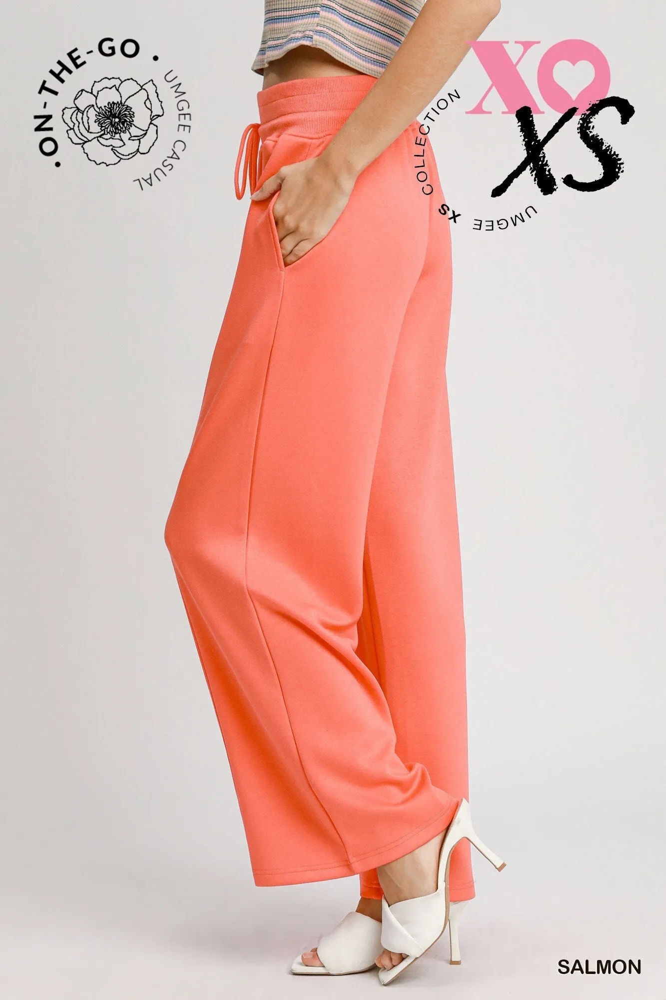 Cassandra Coral Wide Leg Active Pants