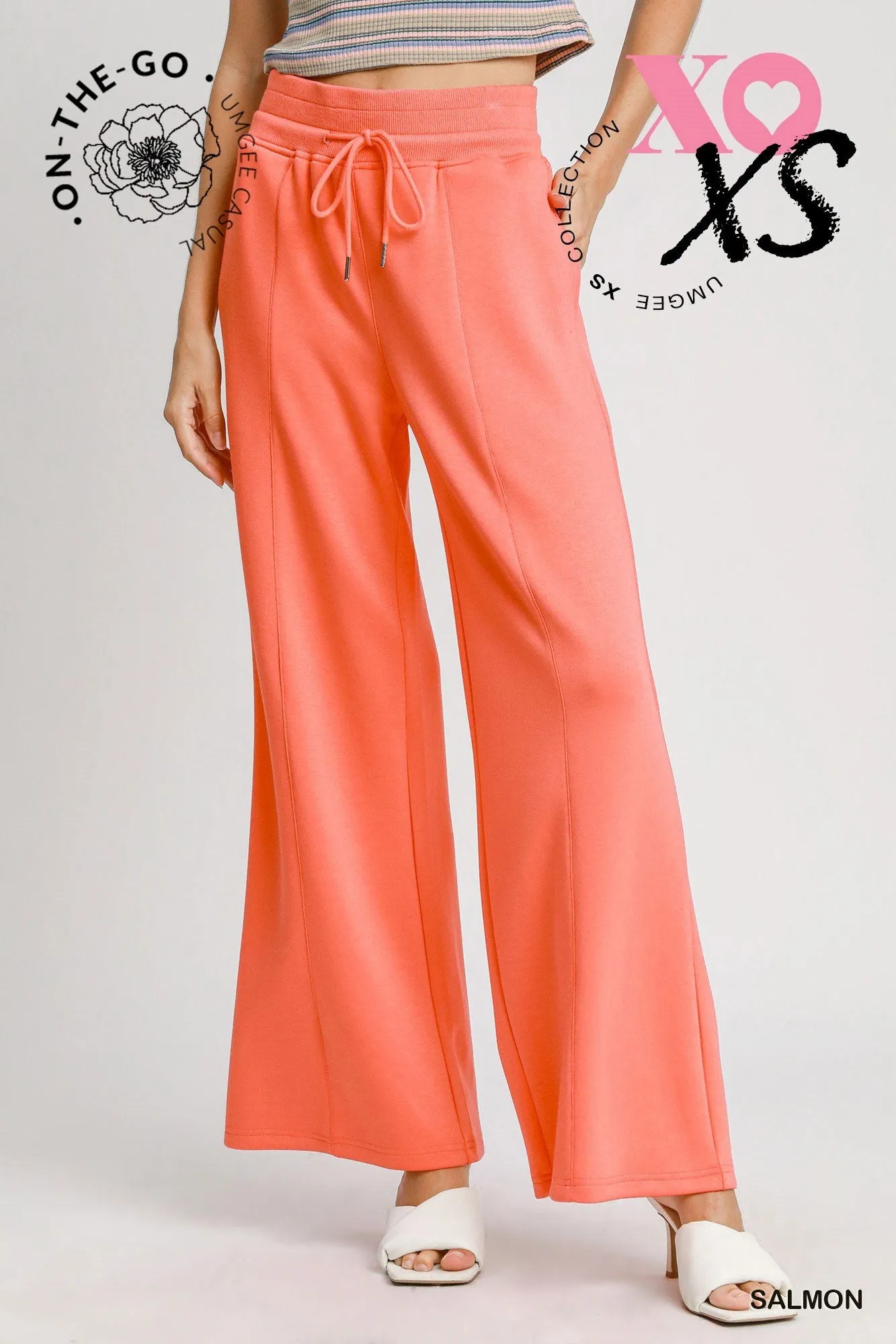 Cassandra Coral Wide Leg Active Pants