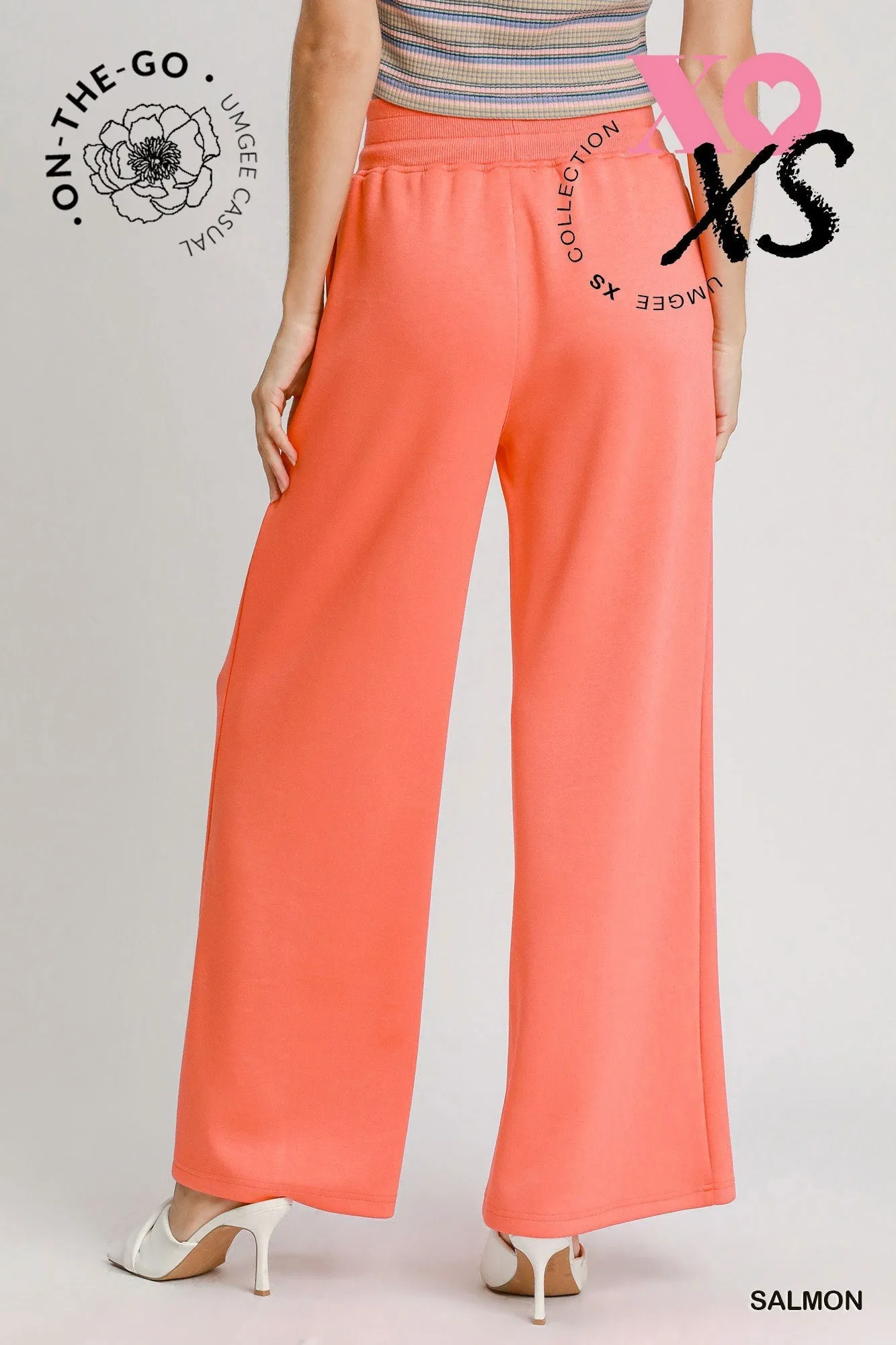 Cassandra Coral Wide Leg Active Pants