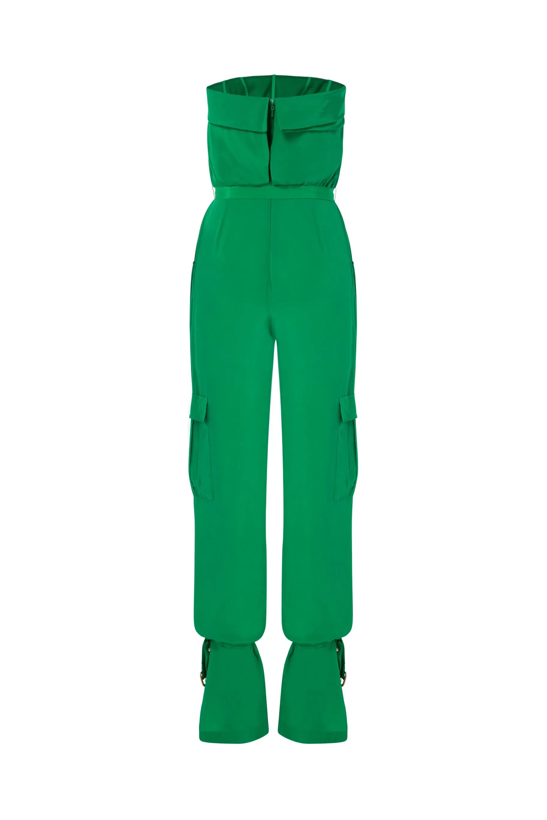 Casual cargo pants strapless jumpsuit