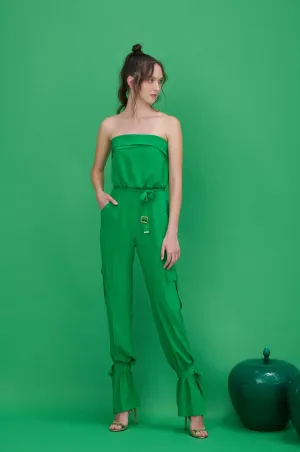Casual cargo pants strapless jumpsuit