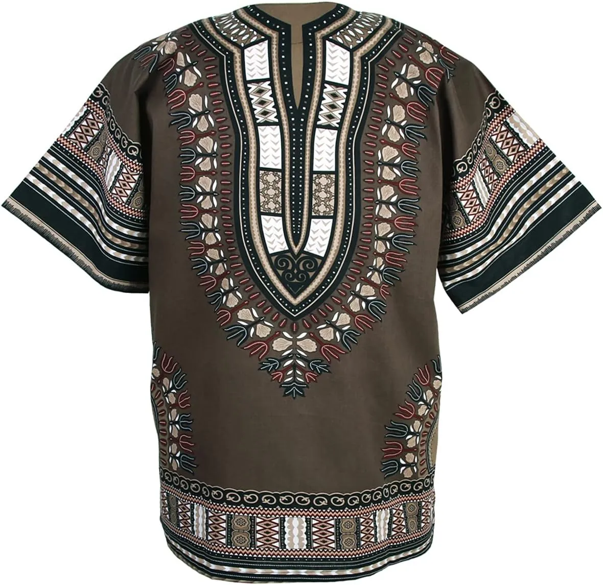 CHAINUPON African Dashiki Cotton Shirt Men Women Festival Boho Hippie 60's 70's Bohemian