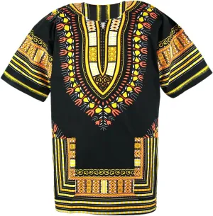 CHAINUPON African Dashiki Cotton Shirt Men Women Festival Boho Hippie 60's 70's Bohemian