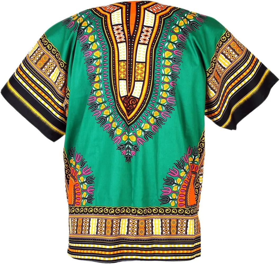 CHAINUPON African Dashiki Cotton Shirt Men Women Festival Boho Hippie 60's 70's Bohemian