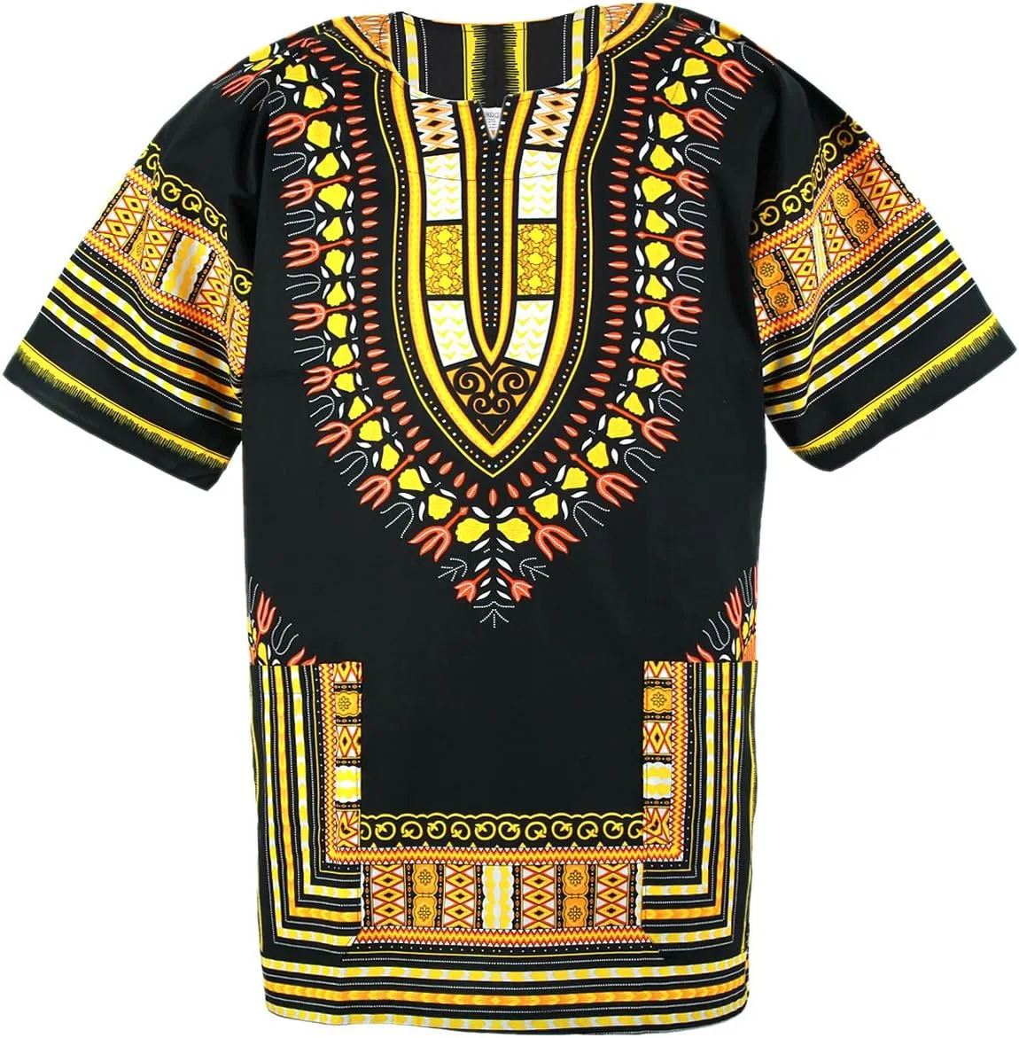 CHAINUPON African Dashiki Cotton Shirt Men Women Festival Boho Hippie 60's 70's Bohemian