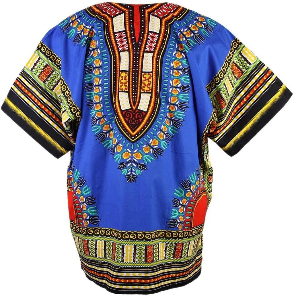 CHAINUPON African Dashiki Cotton Shirt Men Women Festival Boho Hippie 60's 70's Bohemian