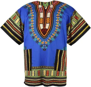 CHAINUPON African Dashiki Cotton Shirt Men Women Festival Boho Hippie 60's 70's Bohemian