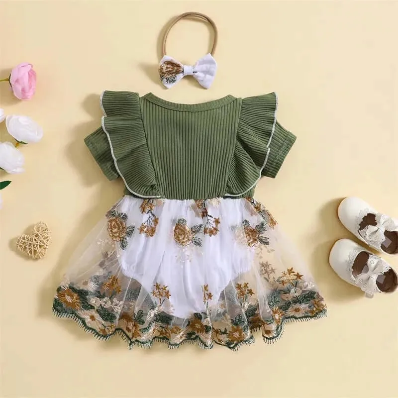 Charlotte Ruffle Romper Dress