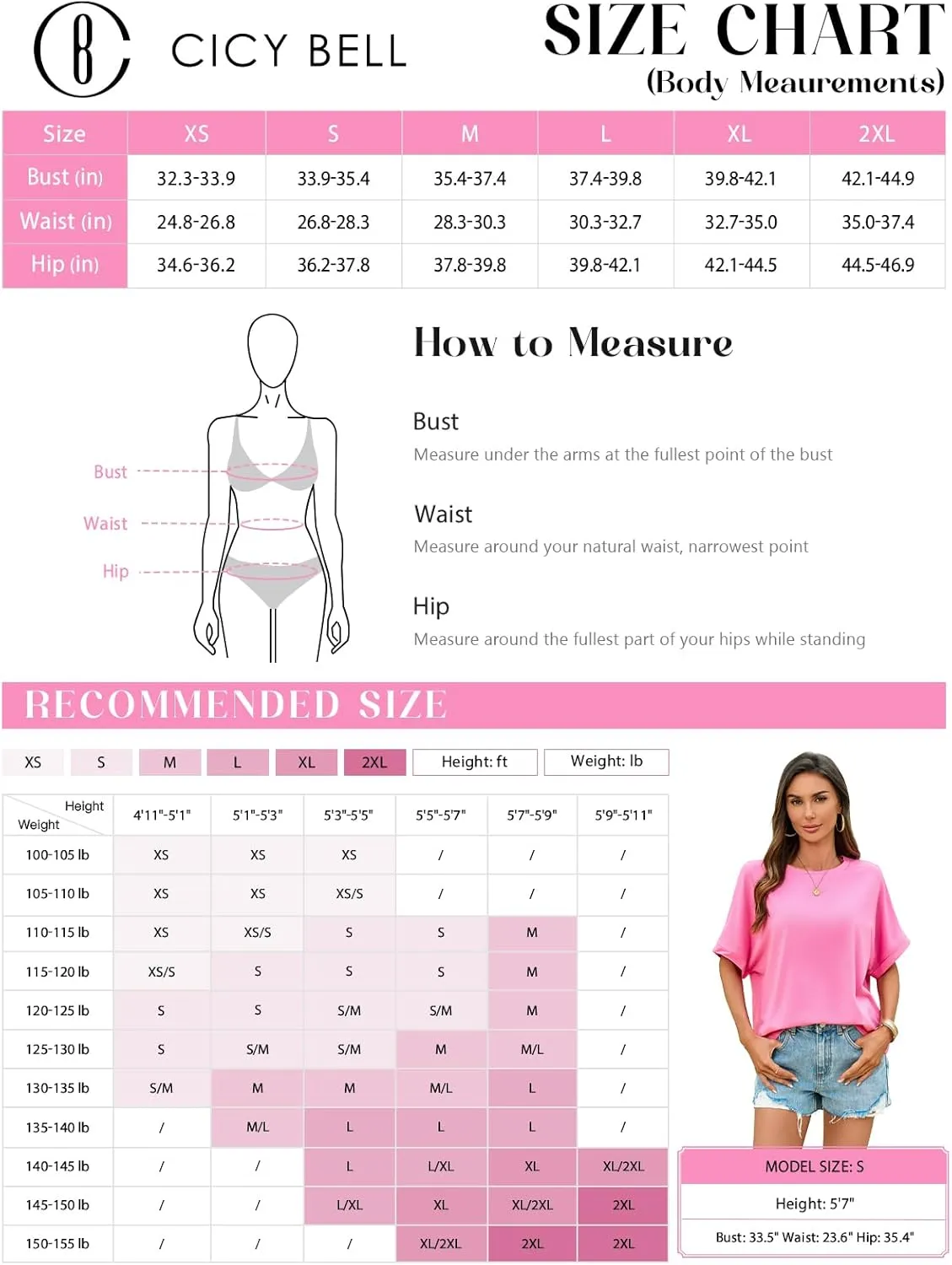 Cicy Bell Womens Oversized Short Sleeve Tshirts Summer Casual Round Neck Tops Loose Fit Boxy Basic Tee Shirts
