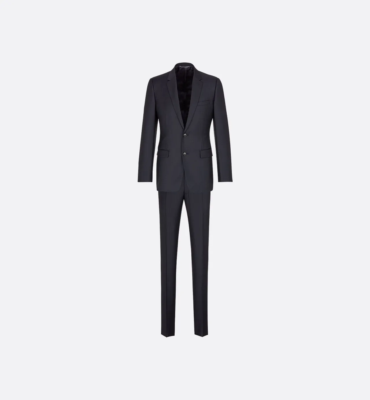 Classic Suit Navy Blue Virgin Wool Twill