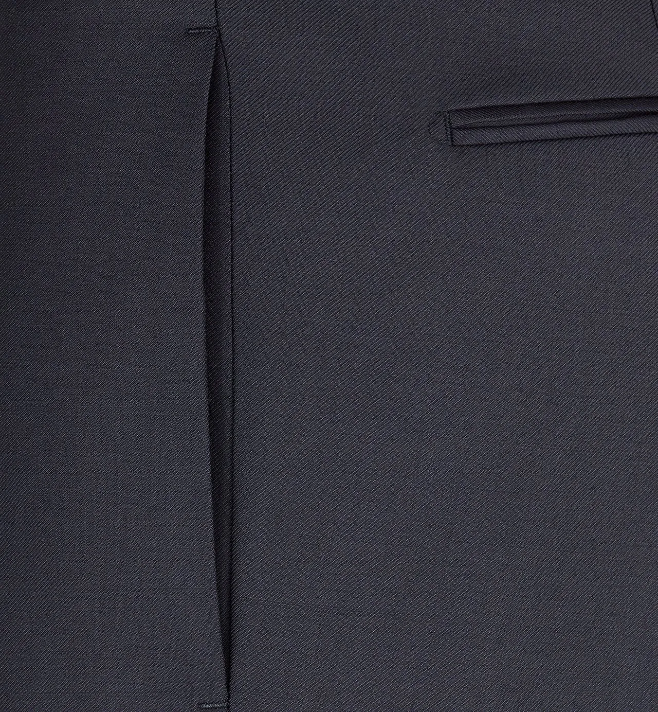 Classic Suit Navy Blue Virgin Wool Twill