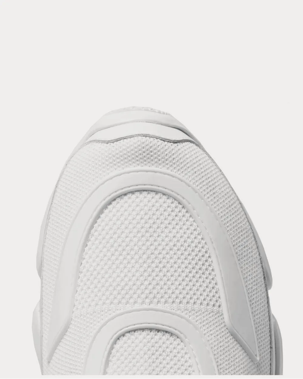 Cloudbust Stretch-Knit and Rubber High-Top Slip-On  White high top sneakers