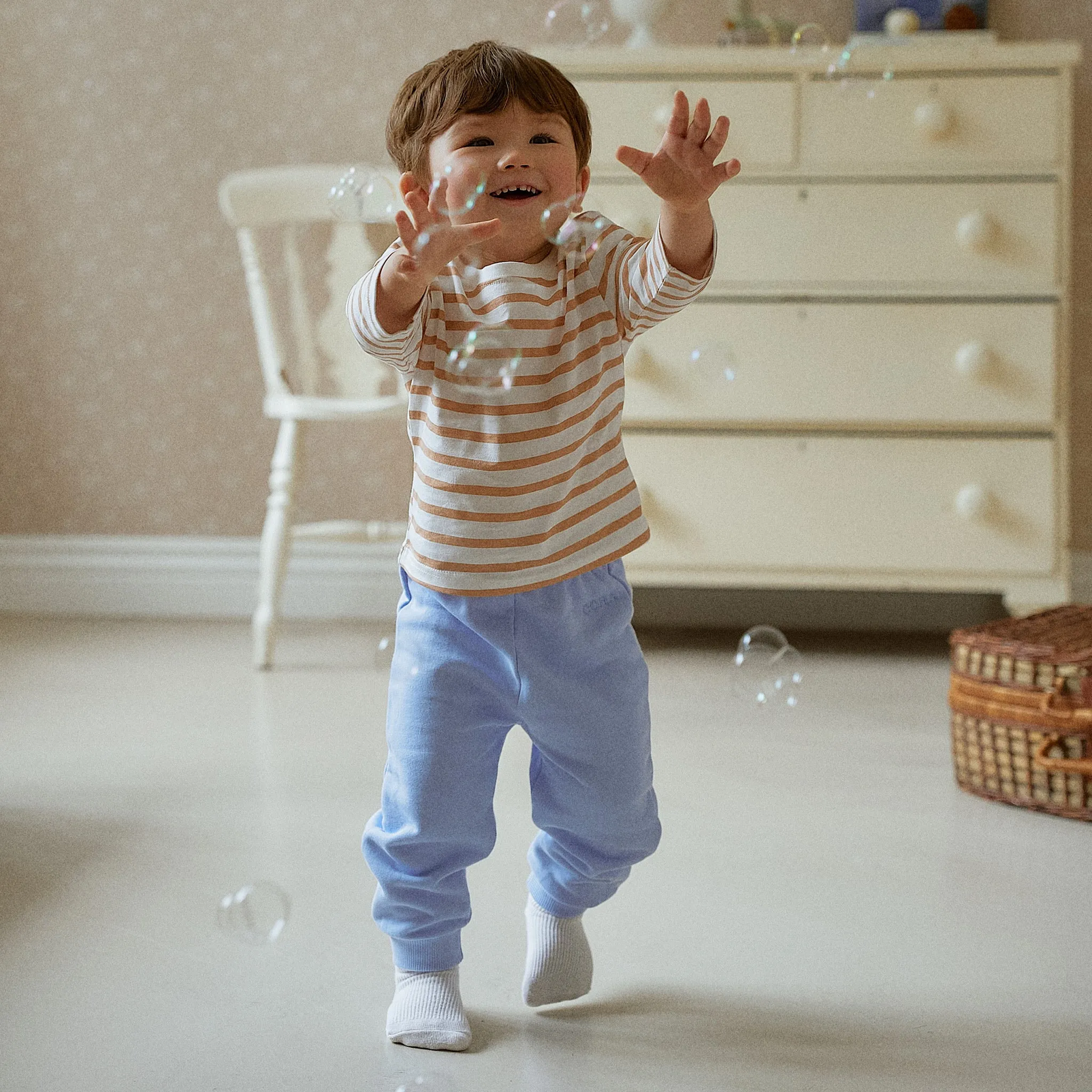 (COCOHANI) Kids Striped Long-Sleeve T-Shirt (3 Colors)