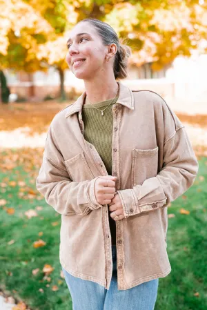 Coffee Run Button Up Collared Jacket