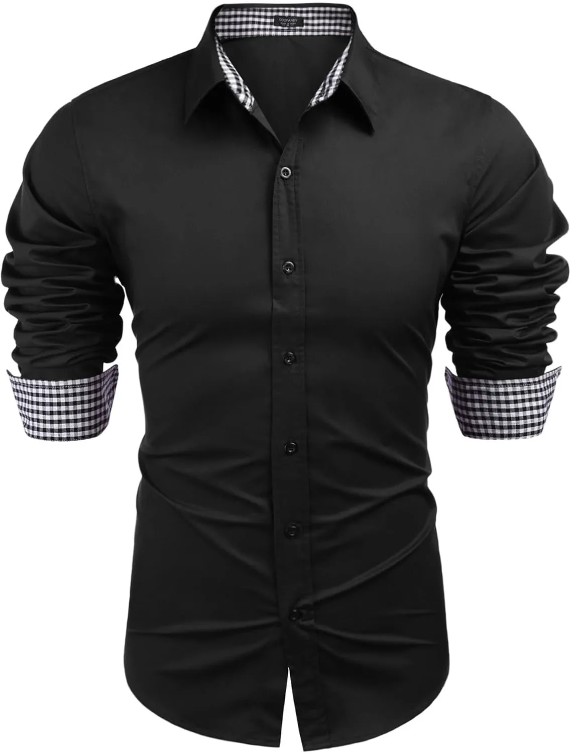 COOFANDY Men's Business Dress Shirt Long Sleeve Slim Fit Casual Button Down Shirt