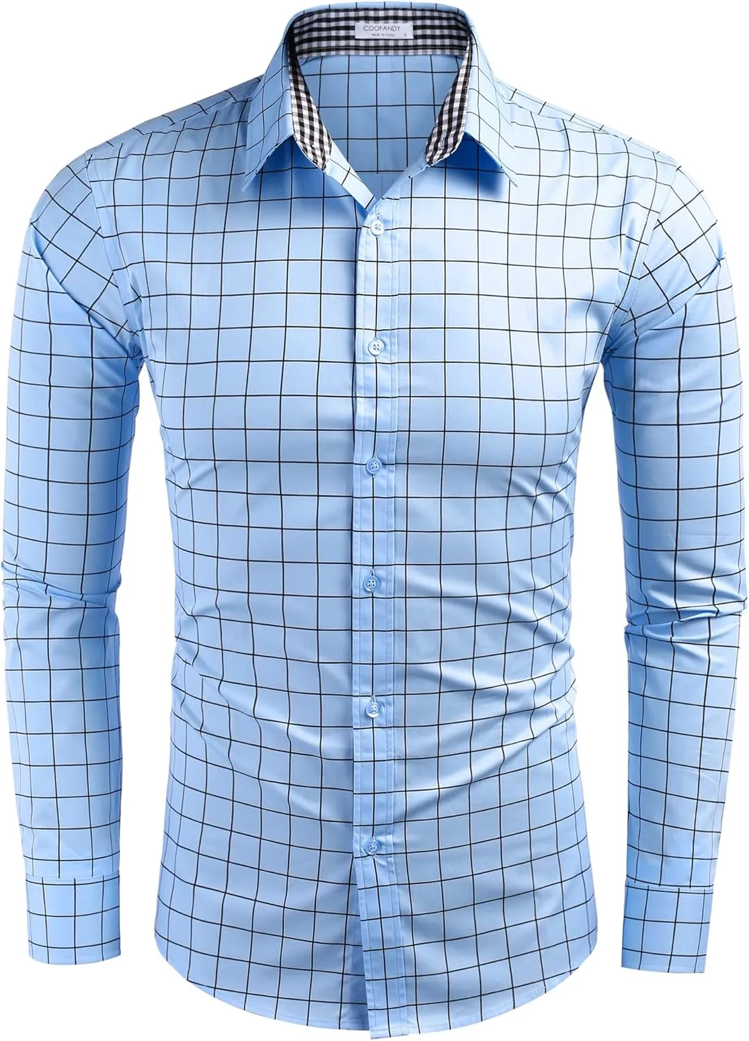 COOFANDY Men's Business Dress Shirt Long Sleeve Slim Fit Casual Button Down Shirt