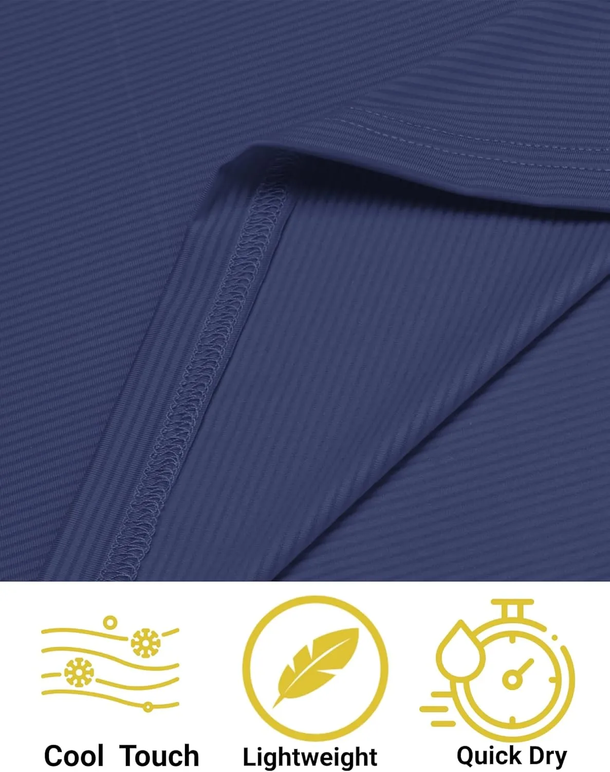 COOFANDY Men's Quick Dry Golf Polo Shirts Short Sleeve Henley Shirt Active Athletic Collarless Sports T Shirts