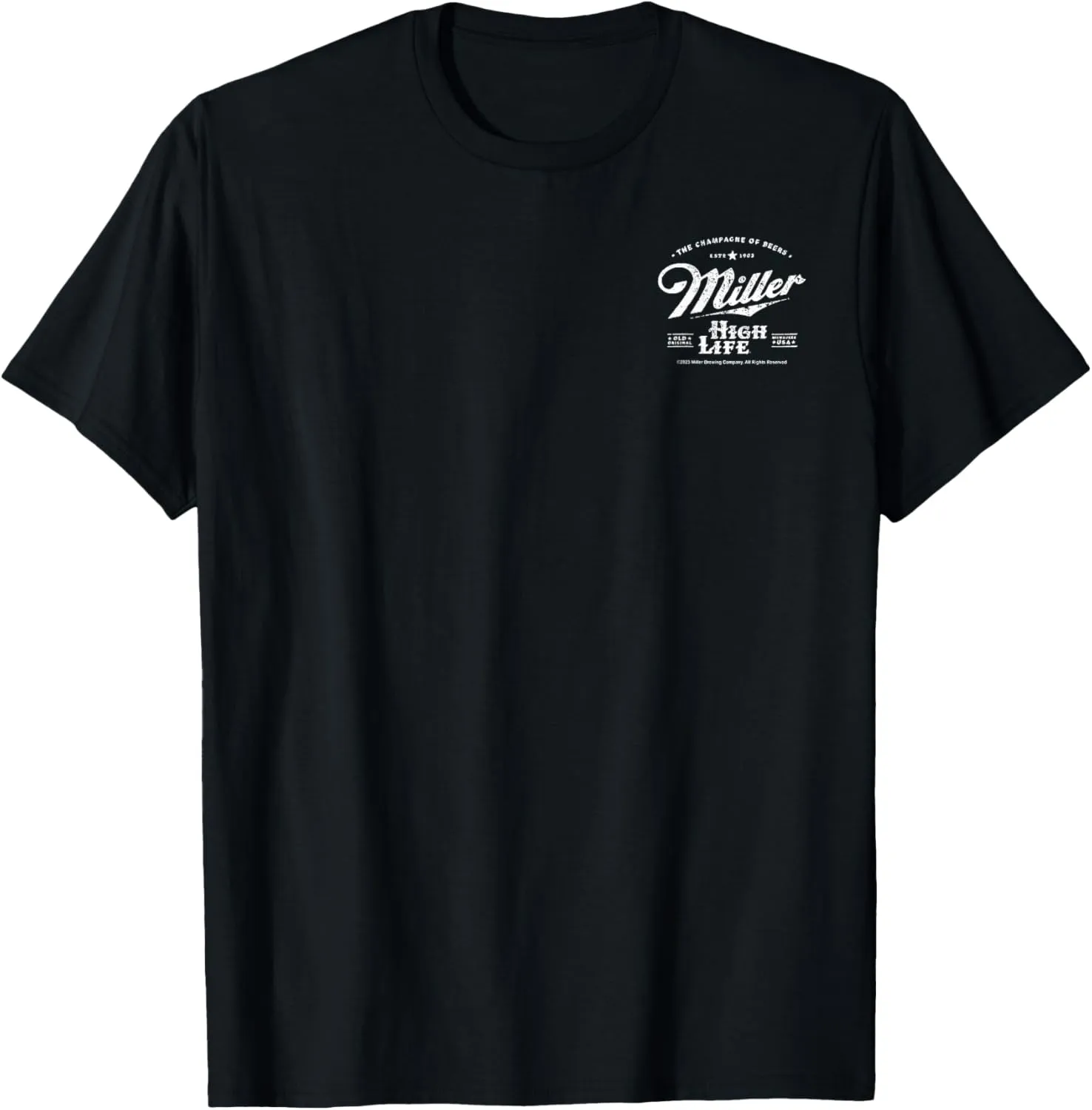 Coors Miller High Life Champagne of Beers Front and Back T-Shirt