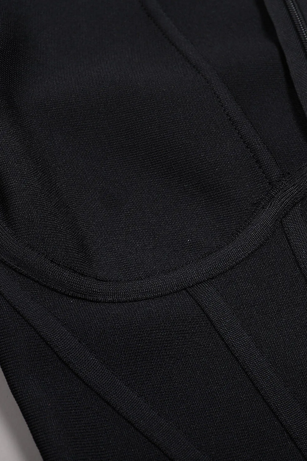 Corset Detail Long Sleeve Bandage Mini Dress