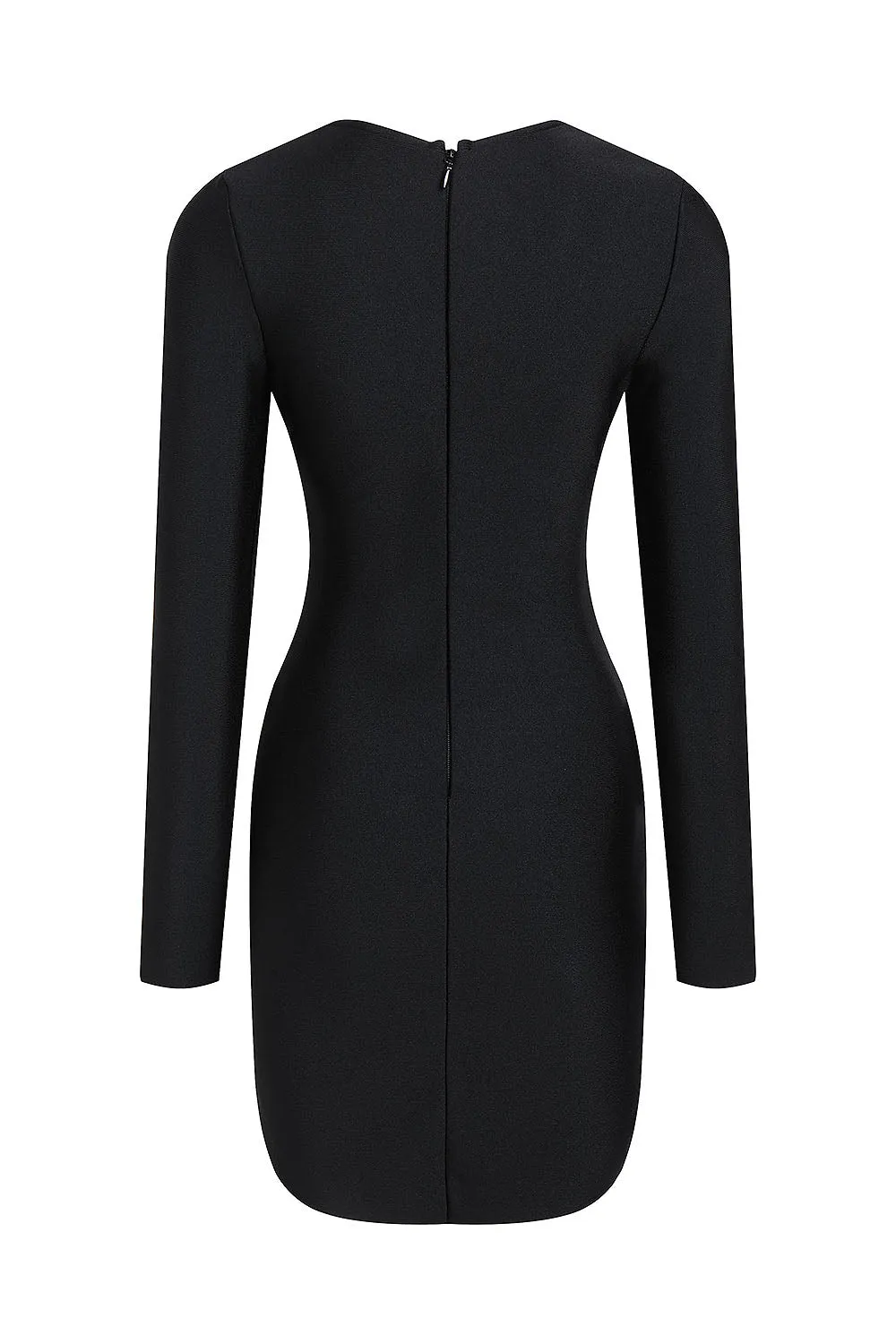 Corset Detail Long Sleeve Bandage Mini Dress