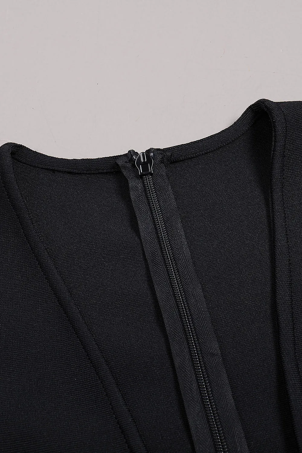Corset Detail Long Sleeve Bandage Mini Dress