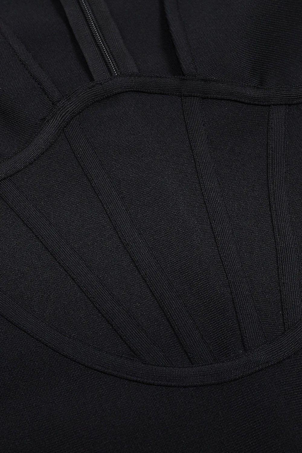 Corset Detail Long Sleeve Bandage Mini Dress