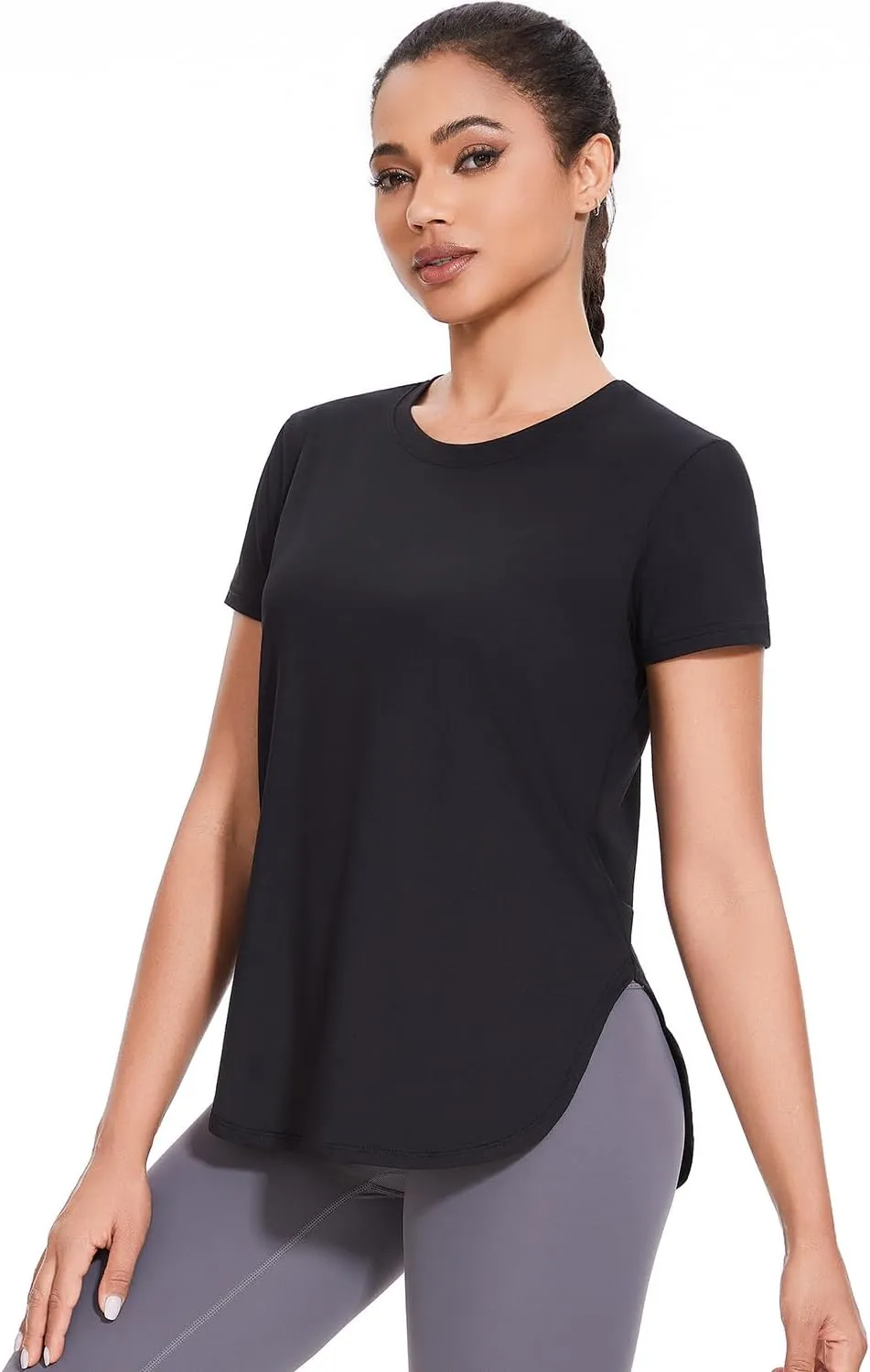 Cosy Pyro 4-Pack Workout Tops for Women UPF 50  Yoga Shirts Short Sleeve Athletic T-Shirts Quick Dry Running Gym Tee