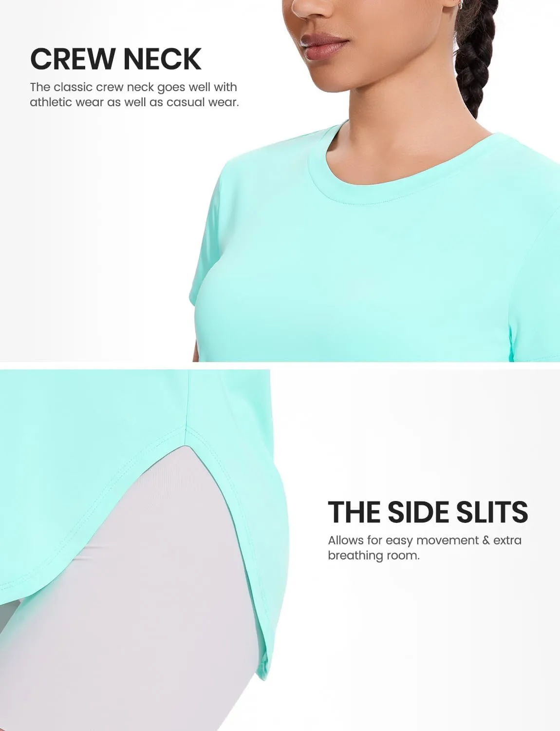 Cosy Pyro 4-Pack Workout Tops for Women UPF 50  Yoga Shirts Short Sleeve Athletic T-Shirts Quick Dry Running Gym Tee