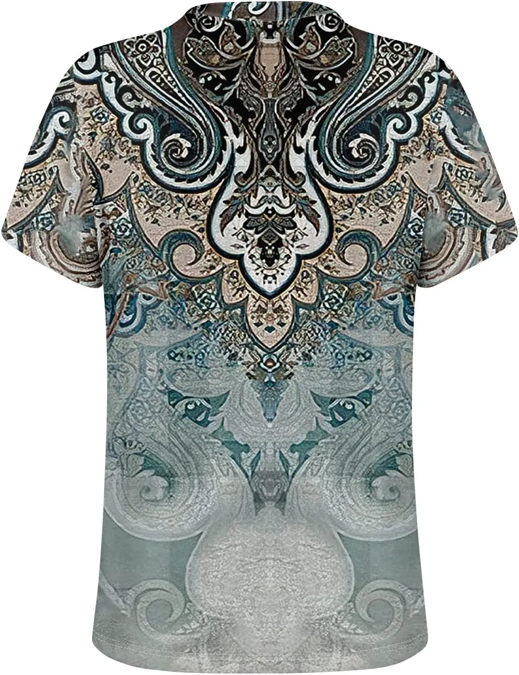 COTECRAM Summer Tops for Women 2025 Trendy V Neck Short Sleeve Tshirts Business Casual Basic Tee Loose Fit Boho Floral Shirts