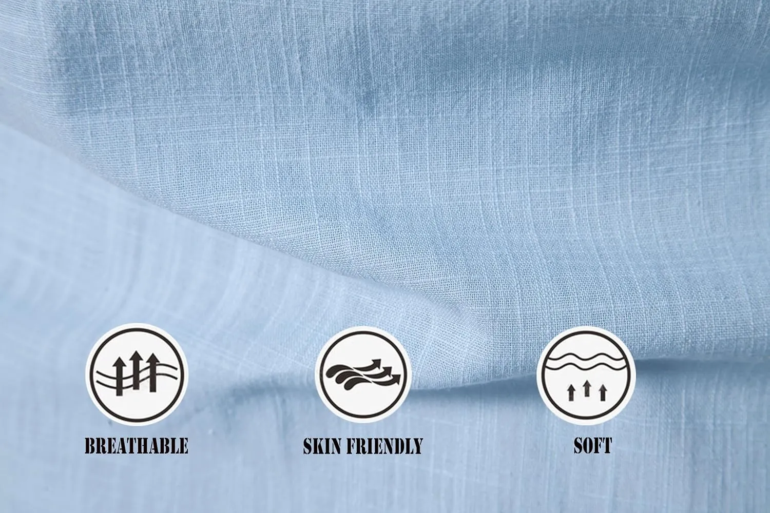Cotton Linen Shirts for Men Lightweight Casual Long Sleeve Henley Beach Hawaiian Tops