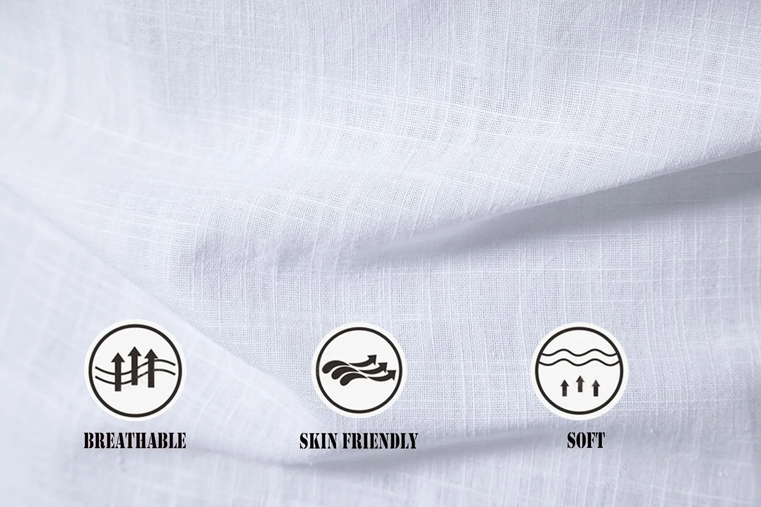 Cotton Linen Shirts for Men Lightweight Casual Long Sleeve Henley Beach Hawaiian Tops