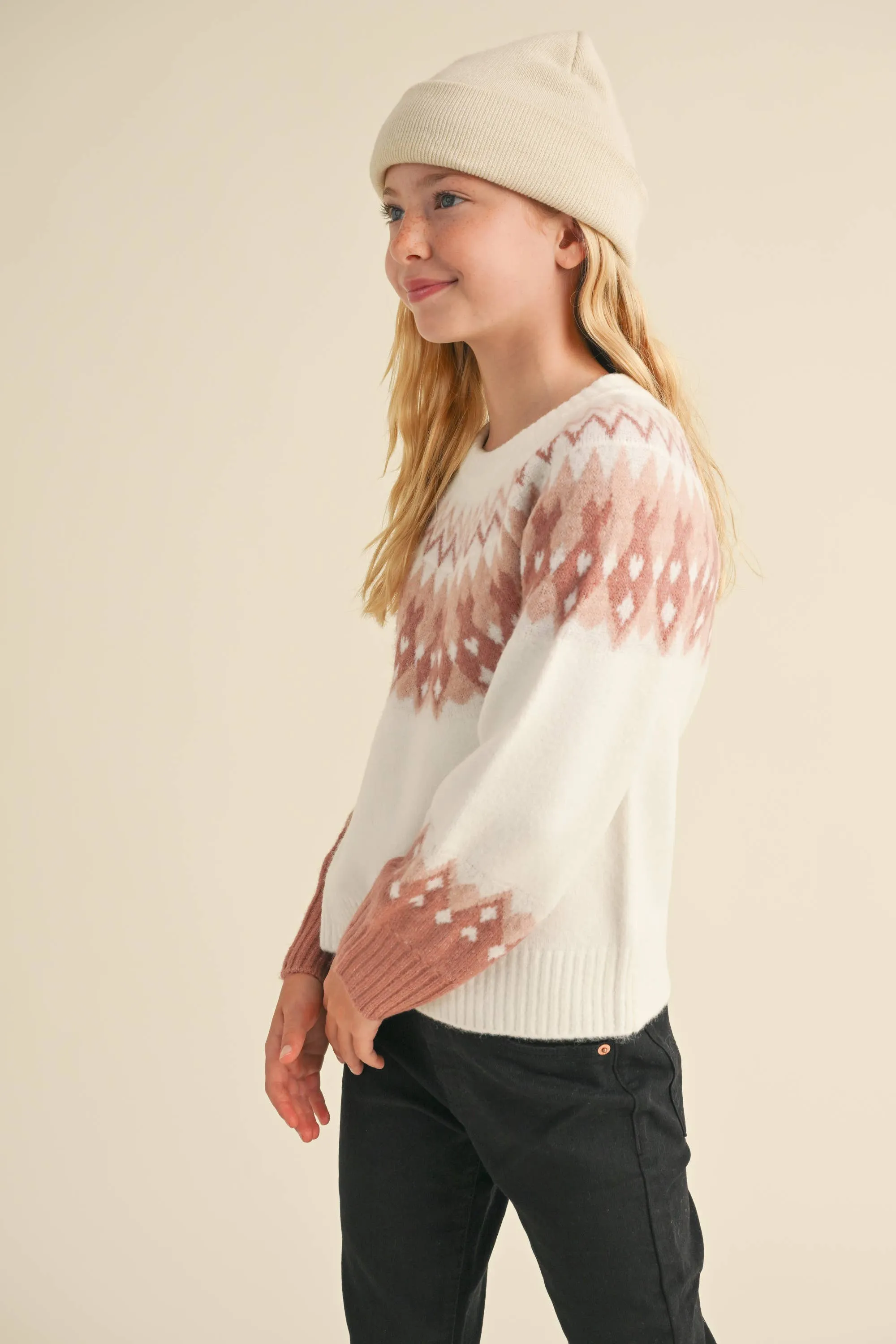 Crew Neck Raglan Sweater