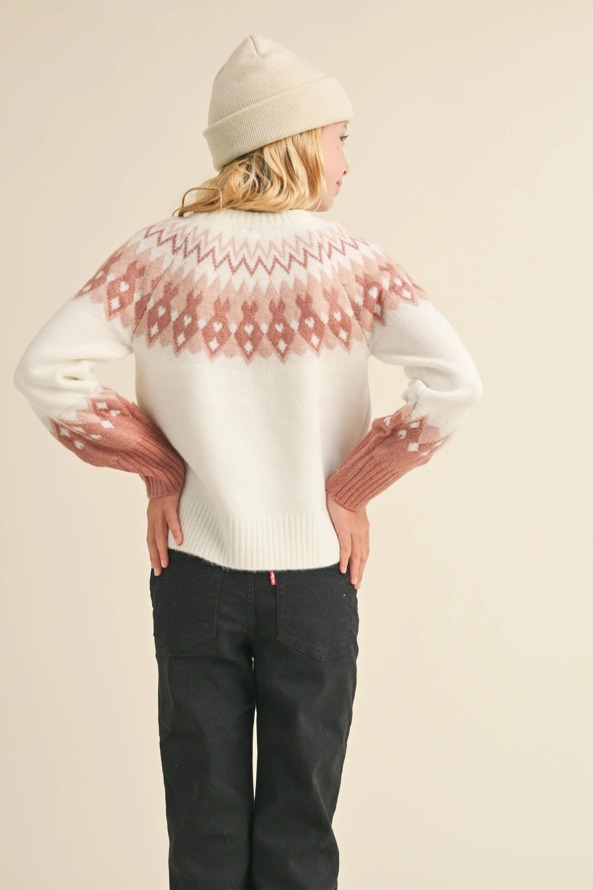 Crew Neck Raglan Sweater