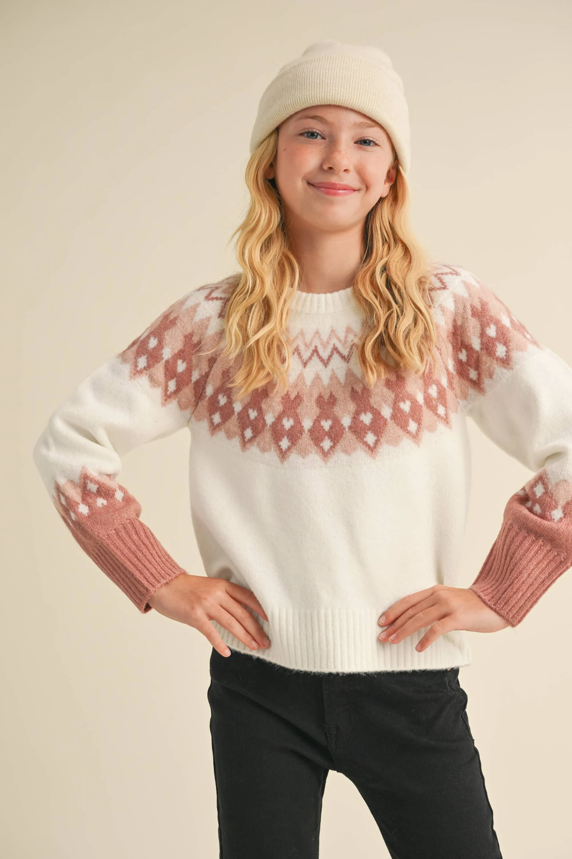 Crew Neck Raglan Sweater