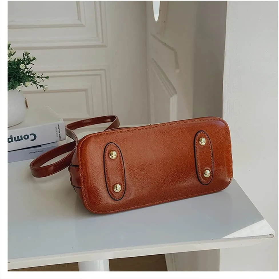 Crocodile Pattern Leather Dome Crossbody Bag for Women - Stylish Top Handle Satchel Handbag & Versatile Shoulder Tote
