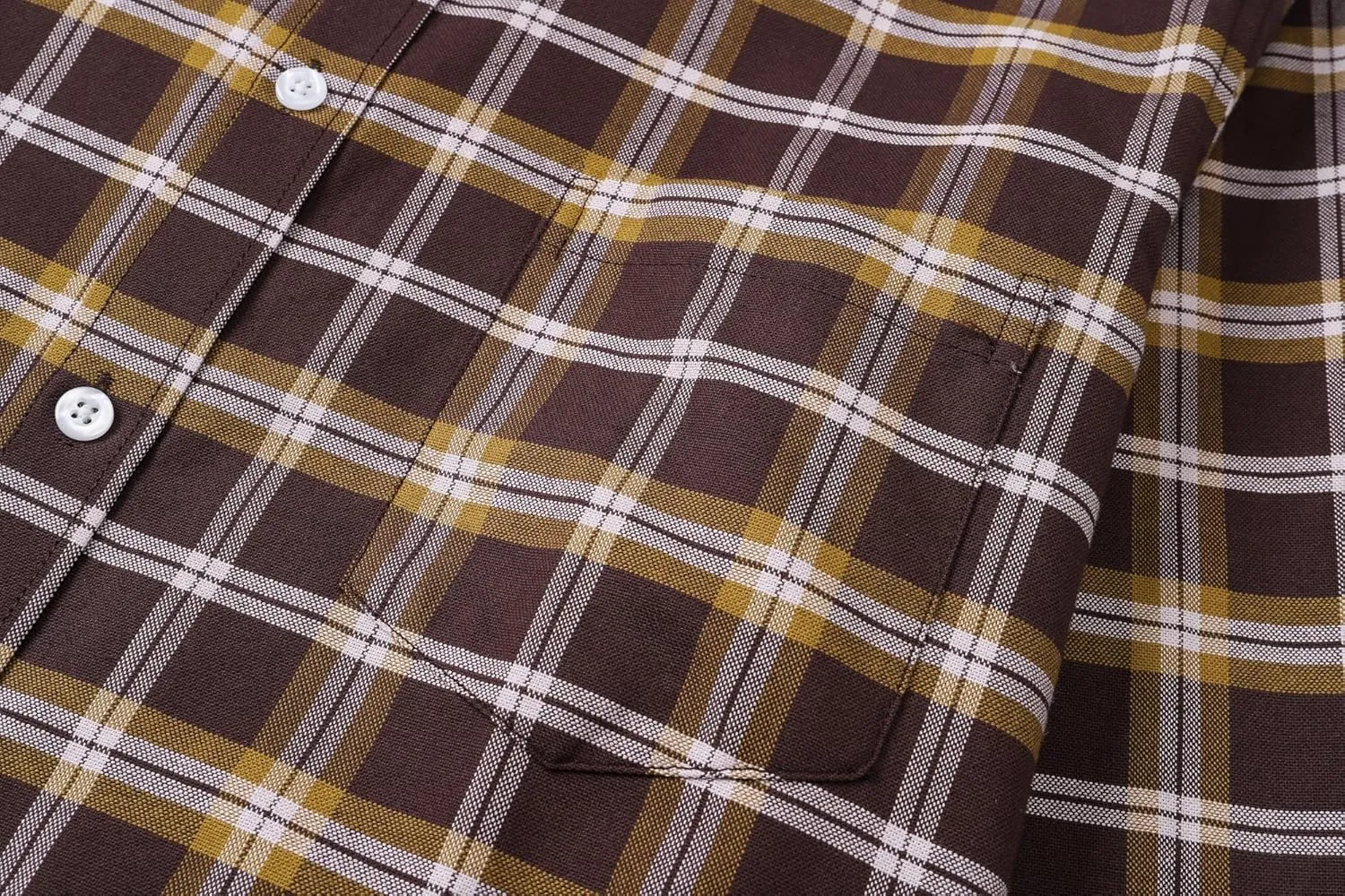 Cromoncent Mens Long Sleeve Oxford Button Down Shirts Casual Dress Shirt for Men,100% Cotton,Plaid/Stripes Shirts
