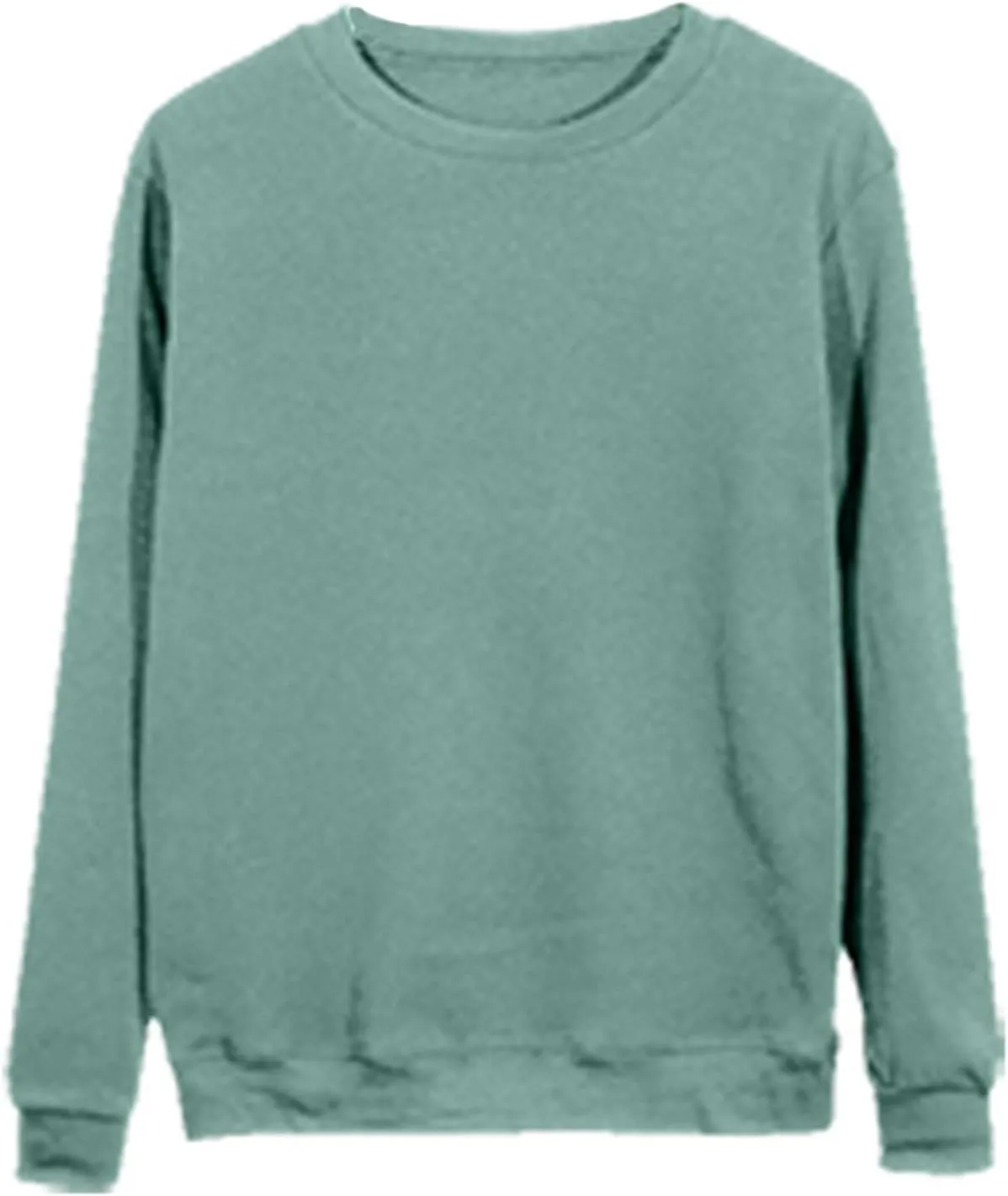 Cute Sweatshirts for Women Autumn Fashion Long Sleeve Pullover Basic Tees Crew Neck Solid Color Casual Blouses Shirts