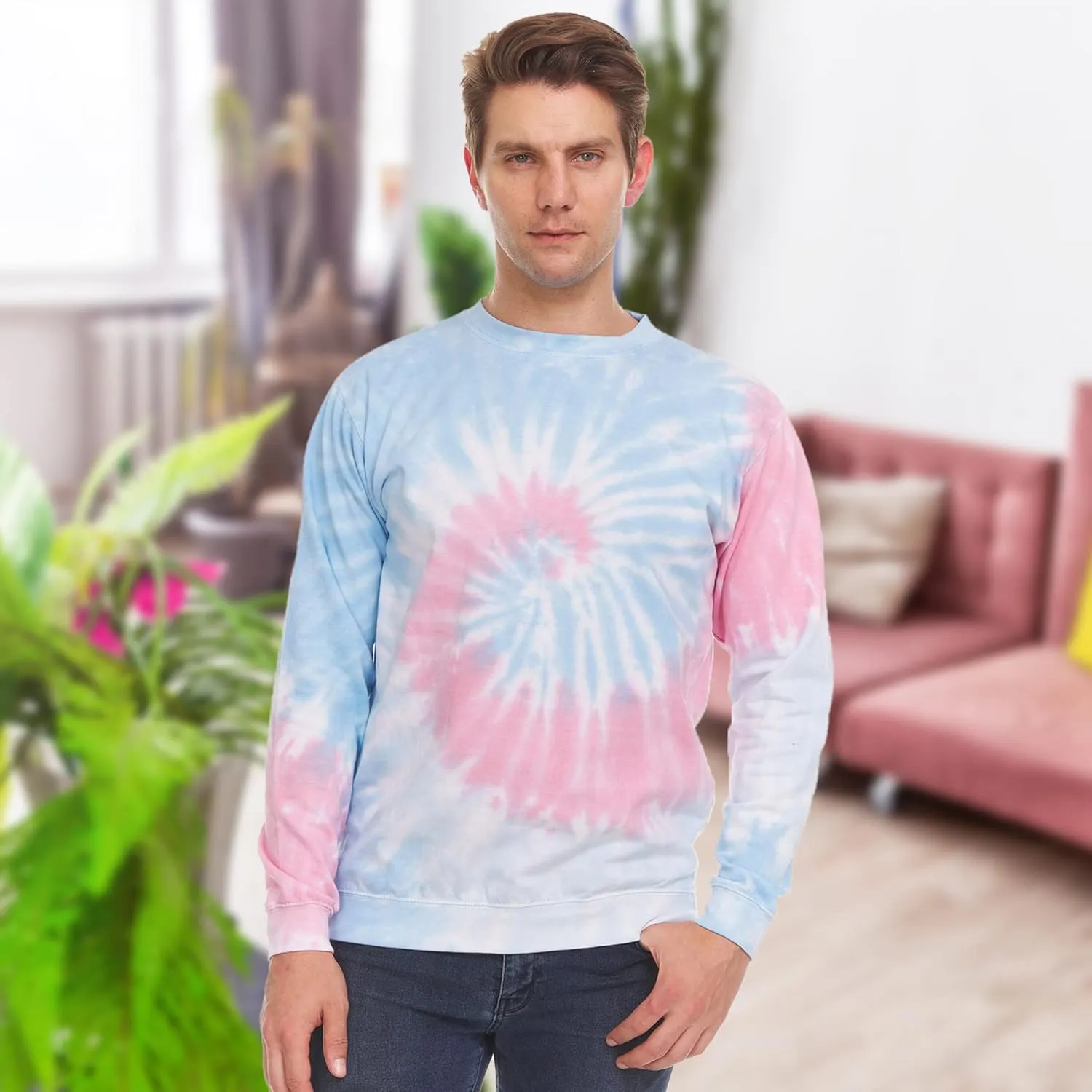 DARESAY Tie Dye Fleece Womens Sweatshirts, Pullover Sweaters - sizes up to 5XL