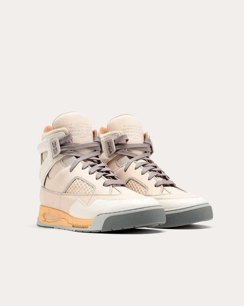 DDSTCK Beige High Tops Sneakers