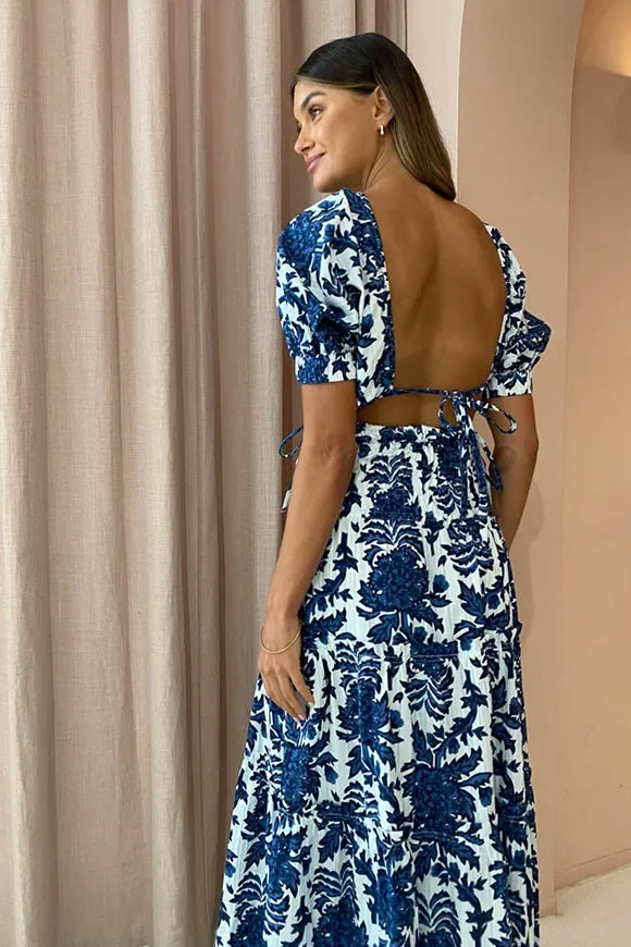 Diana Shirred Tiered Midi Skirt