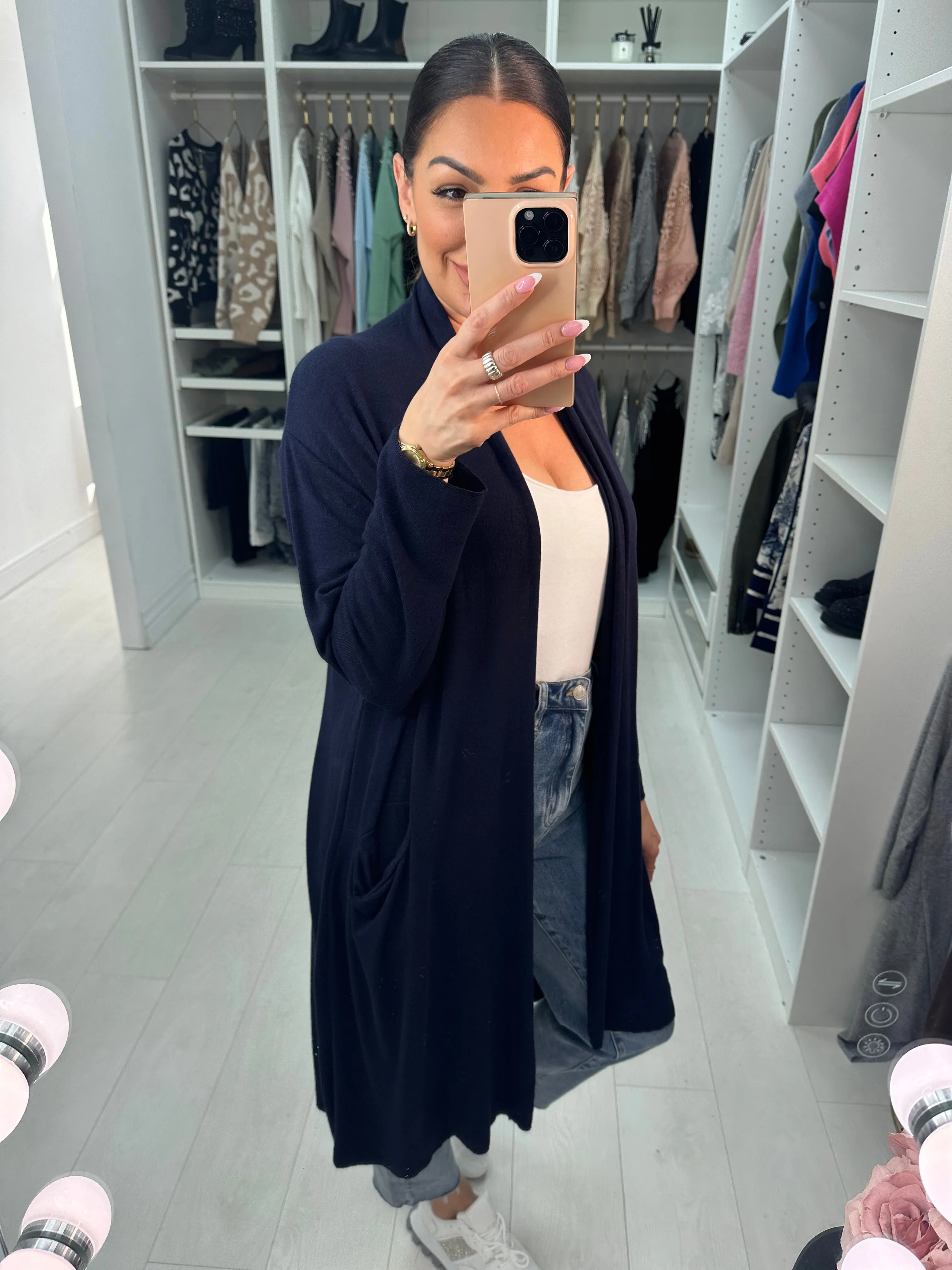 Diego Lightweight Open Front Pocket Cardigan