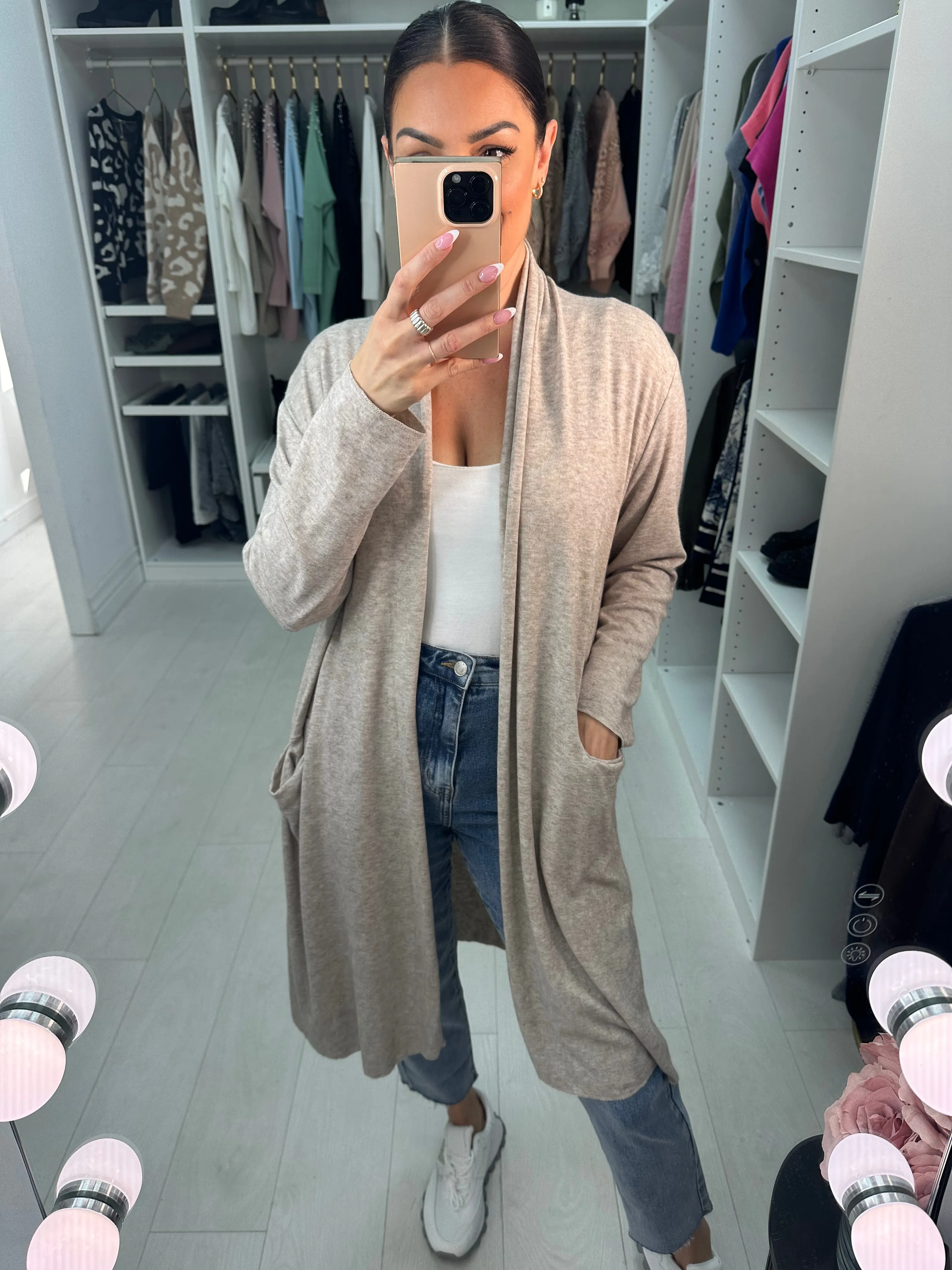 Diego Lightweight Open Front Pocket Cardigan